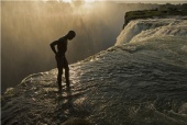 Zambia - The 355-foot (108 meter) drop of Victoria Falls just inches away