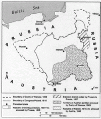 Poland's borders (1809-1815)