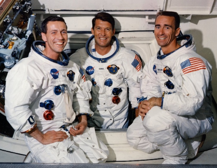 
	Left to right: Eisele, Schirra, Cunningham
