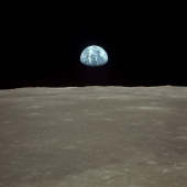 Earthrise sequence over lunar horizon - 4