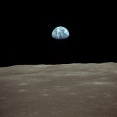 Earthrise sequence over lunar horizon - 5