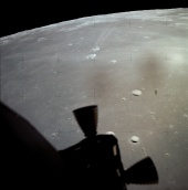 View from LM (Armstrong's window)