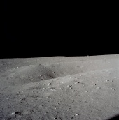 double crater near LM