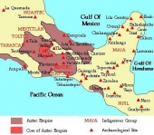 Maya: Map of Postclassical Period, 900 AD-1521 AD