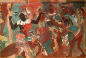 Painted battle scene at Bonampak