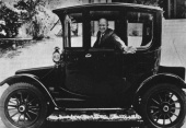 U.S. President Dwight D. Eisenhower in a 1914 Rauch and Lang Electric (1952)