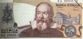 Galileo on an Italian bank note