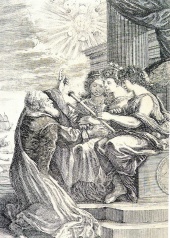 Galileo Galilei showing medicean planets
