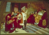 Galileo presents the telescope to the Venezian senate