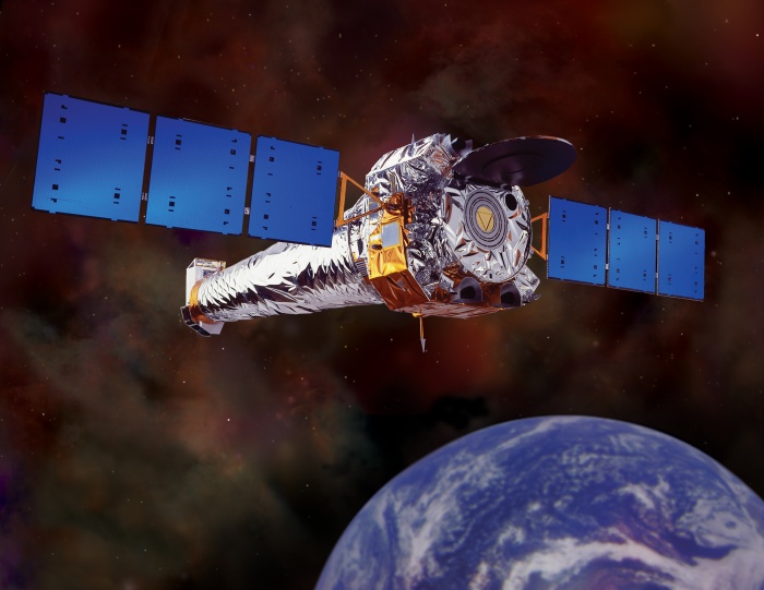 
	Chandra Spacecraft
	An artist's illustration of the Chandra spacecraft 
	
	Source:http://chandra.harvard.edu/resources/illustrations/craftIllustrations.html#craft3

	Credit: NASA/CXC/SAO