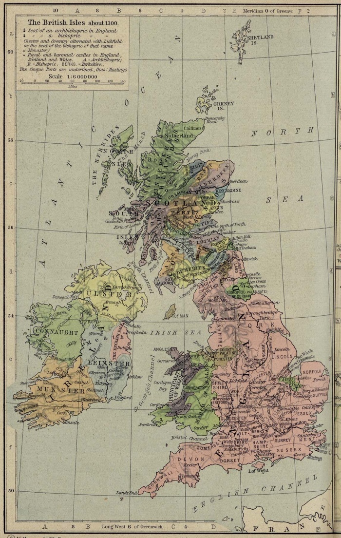 
	British Isles 1300, from The Historical Atlas by William R. Shepherd, 1926. 
	
	Source: University of Texas at Austin, Perry-Castaneda Library, Map Collection
	http://www.lib.utexas.edu/maps/