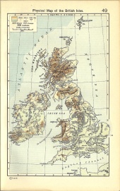 British Isles Physical Map (1911)