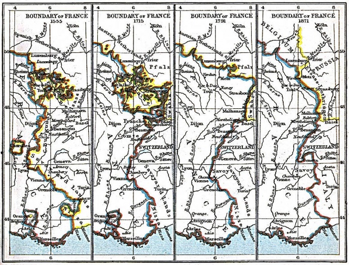 
	Boundary of France 1555 A.D.- 1871 A.D.

	Source: University of Texas at Austin, Perry-Castaneda Library, Map Collection
	http://www.lib.utexas.edu/maps/