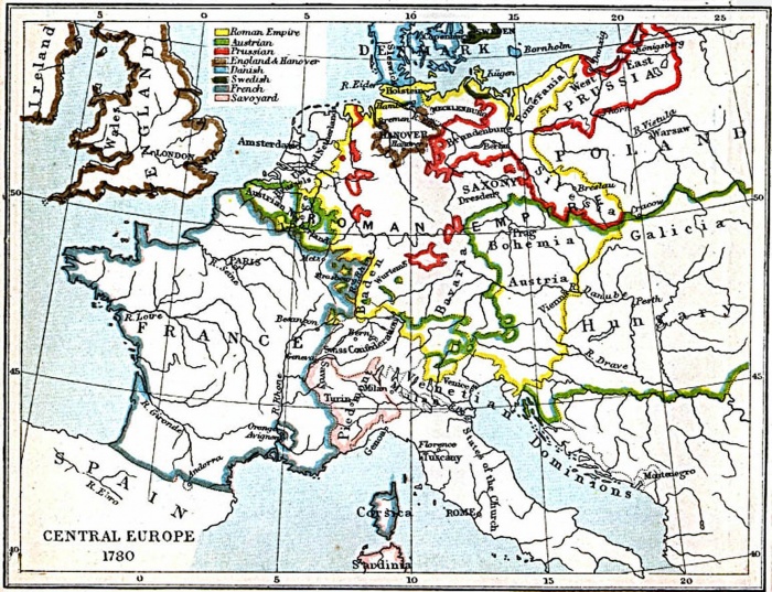
	Central Europe 1780 A.D.
	

	Source: University of Texas at Austin, Perry-Castaneda Library, Map Collection
	http://www.lib.utexas.edu/maps/