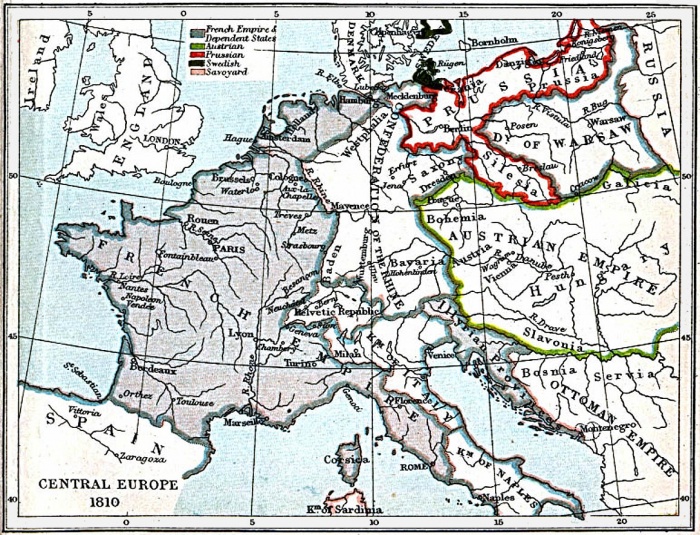 
	Central Europe 1810 A.D.

	Source: University of Texas at Austin, Perry-Castaneda Library, Map Collection
	http://www.lib.utexas.edu/maps/