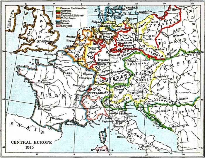 
	Central Europe 1815 A.D.

	Source: University of Texas at Austin, Perry-Castaneda Library, Map Collection
	http://www.lib.utexas.edu/maps/