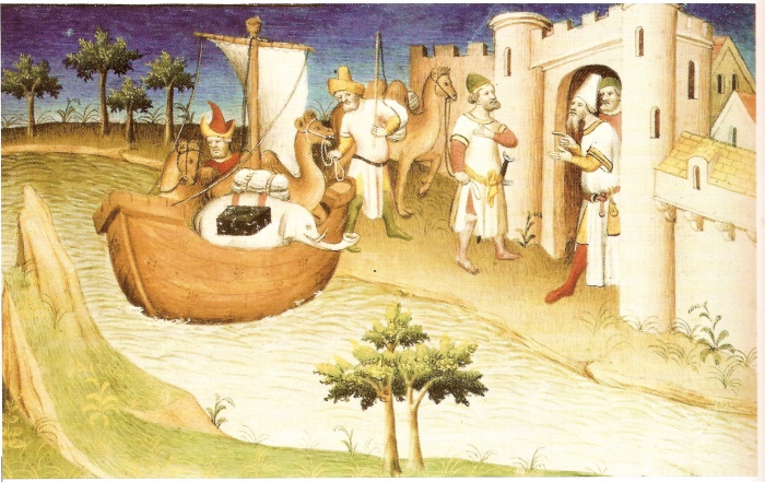 
	Marco Polo travelling, Miniature from the Book 