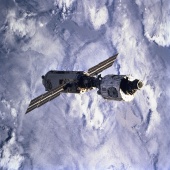 3. Zarya and Unity modules after having been released from Endeavour's cargo bay