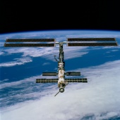 22. First imagery of the entire station with its new solar array panels deployed