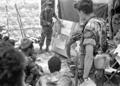 Six Day War: Golani troops are briefed before the assault on the Golan heights