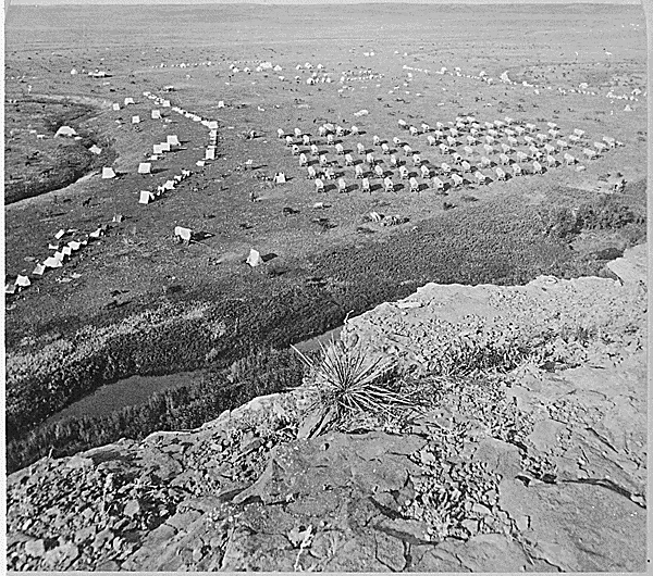 Camp at Hidden Wood Creek, 1874
	
	National Archives and Records Administration
	Department of the Army. Office of the Chief of Engineers
	Record Group 77
	ARC Identifier: 519425