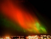 Aurora borealis over Stockholm. April 6, 2000