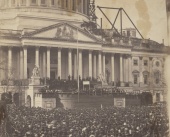 Large Crowd Photographed at Lincoln's First Inaugural