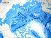Arctic Ocean map - relief of the oceanic floor