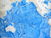 Pacific Ocean map - relief of the oceanic floor