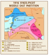 1916 Sykes Picot Middle East Partition
