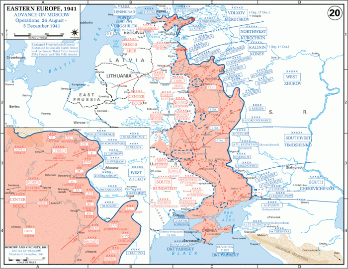
	German Invasion Of Russia, Advance On Moscow, 26 August-5 December
	

	Source: U.S. Military Academy