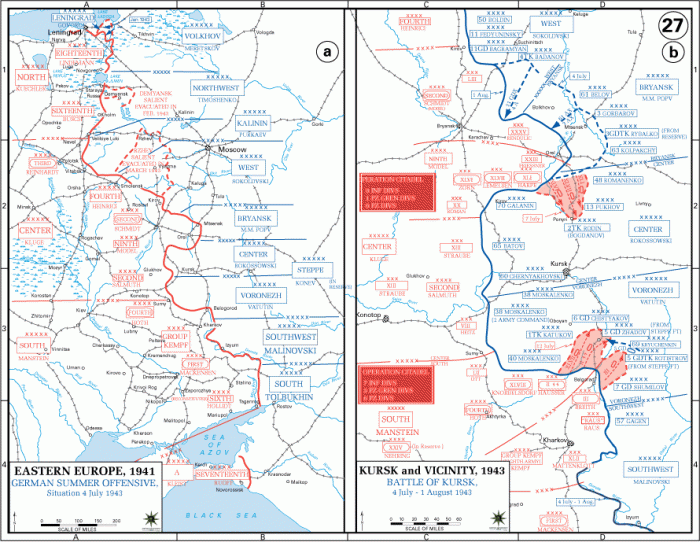 
	German Summer Offensive, Situation 4 July-1943 & Battle Of Kursk, 4 July-1 August 1943
	

	Source: U.S. Military Academy