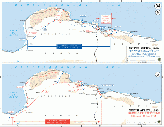 
	North Africa, Graziani's Advance And Wavell's Offensive,13 September 1940 -7 February 1941
	

	Source: U.S. Military Academy