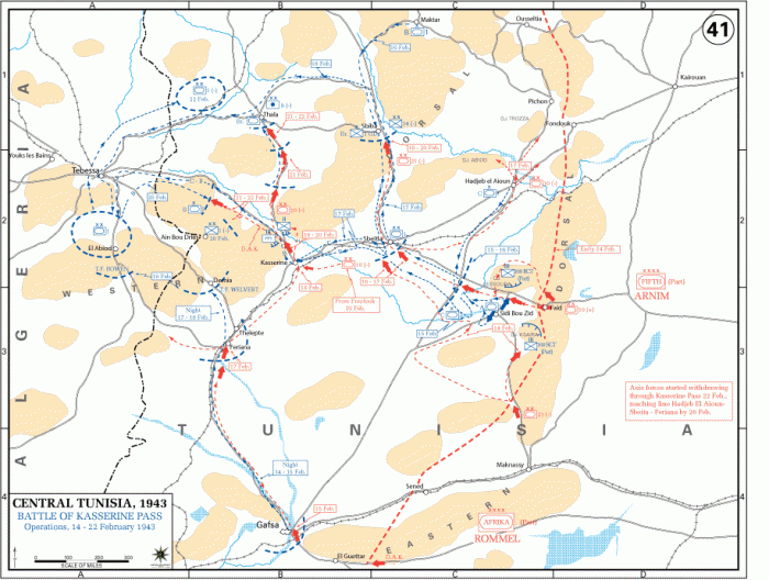
	Campaign In Northwest Africa, The Battle Of Kasserine Pass 14-22 February1942
	

	Source: U.S. Military Academy
