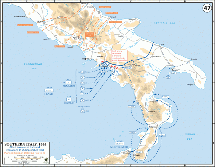 
	Allied Invasion Of Italy And Operations, September 1943
	

	Source: U.S. Military Academy
