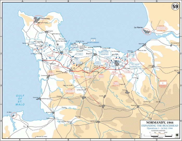 
	Expanding The Beachhead, 1-24 July 1944
	

	Source: U.S. Military Academy