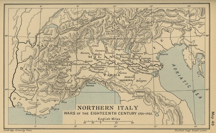 Northern Italy: Wars of the Eighteenth Century 1701-1763