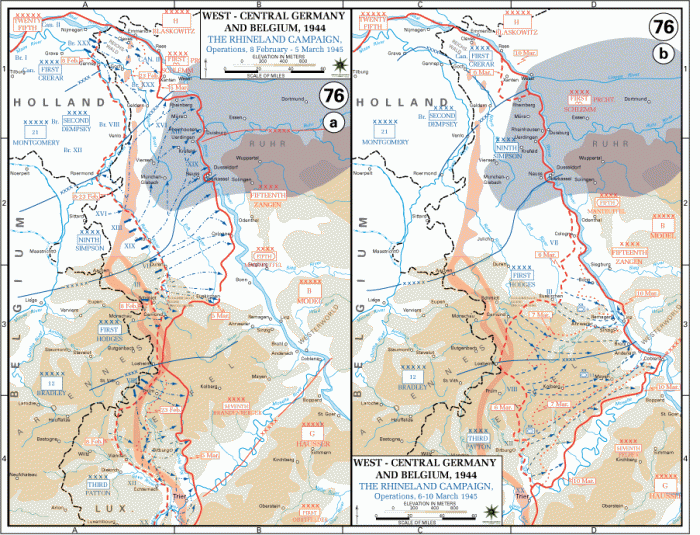 
	The Rhineland Campaign, Operations 8 February-5 March & Operations 6-10 March 1945
	

	Source: U.S. Military Academy