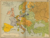 Europe after Treaties of Utrecht & Nystad (1721)