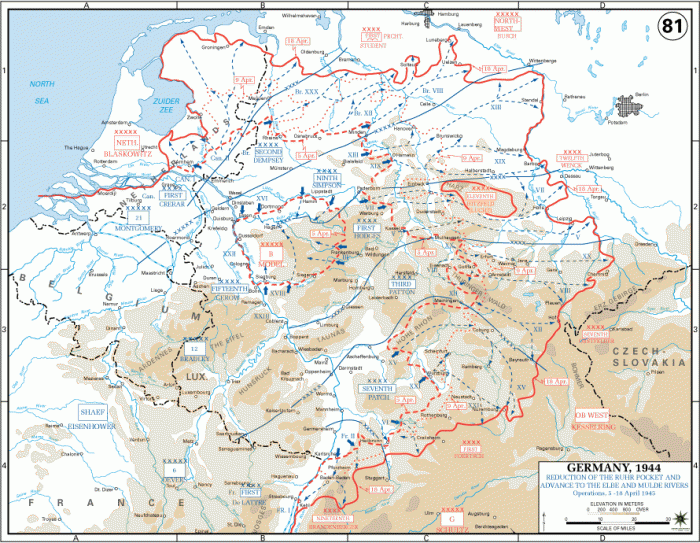 
	Reduction Of Ruhr Pocket And Adnace To the Elbe And Middle Rivers, 5-18 April 1945
	

	Source: U.S. Military Academy