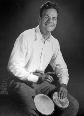Richard Feynman on his bongos
