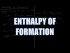Formation Enthalpy