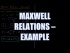 Maxwell Relations: Example