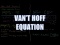 Van't Hoff Equation