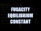 Fugacity Equilibrium Constant