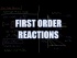 First Order Reactions
