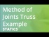 Method of Joints Truss Example