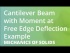 Cantilever Beam with Moment at Free Edge Deflection Example