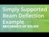 Simply Supported Beam Deflection Example