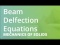 Beam Delfection Equations